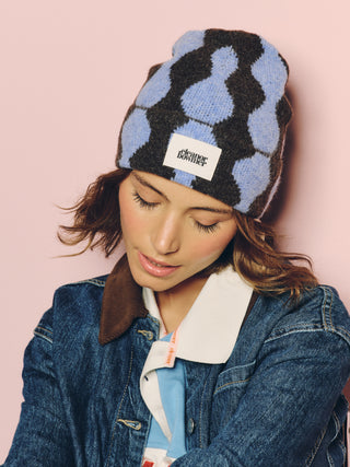 Blue & Brown Wave Hat