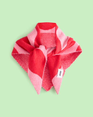 Pink & Red Wave Triangle Scarf