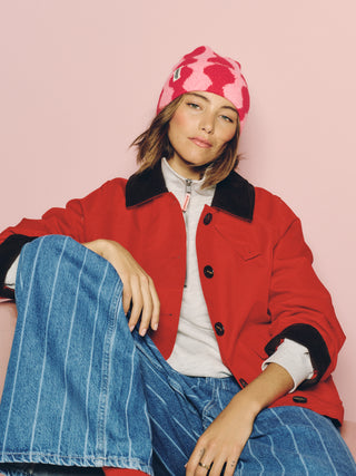 Pink & Red Wave Hat