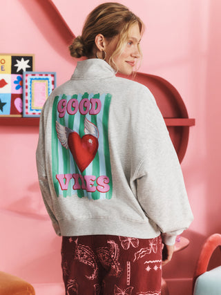 Good Vibes Quarter Zip Sweashirt