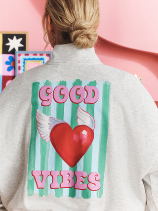 Good Vibes Quarter Zip Sweashirt