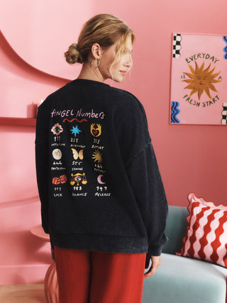Angel Numbers Charcoal Sweatshirt