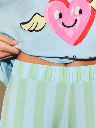 Spread Positivity Blue Short Pyjamas