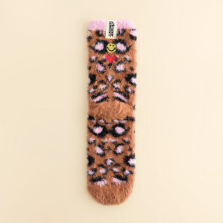 Leopard Embroidered Cosy Socks