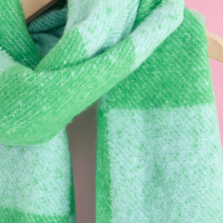 Blue and Green Check Scarf