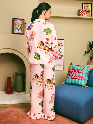 Pink Howdy Button Through Pyjama Set