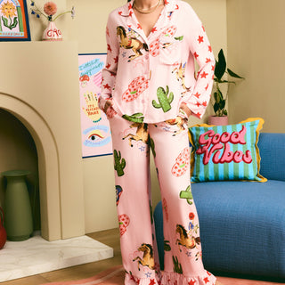 Pink Howdy Button Through Pyjama Set