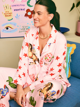 Pink Howdy Button Through Pyjama Set