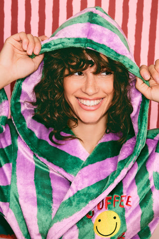 Coffee Club Fleece Robe