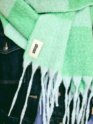 Blue and Green Check Scarf