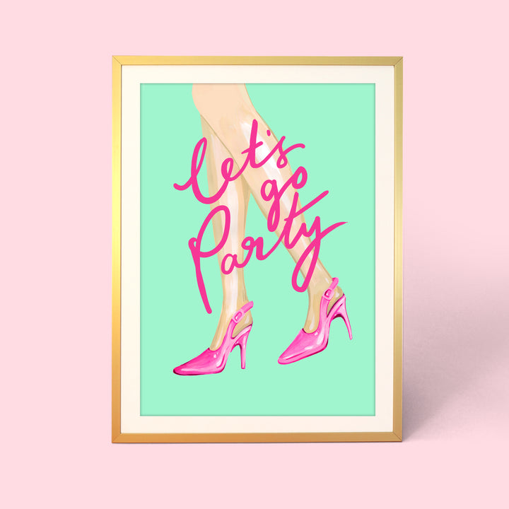 Let's Go Party Barbie Print