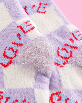 Checkerboard Love Socks
