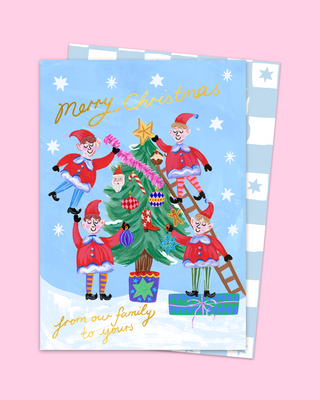 Elf From Our Family To Yours Card