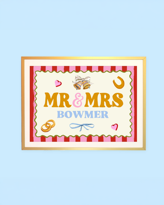 Mr & Mrs Personalised Print
