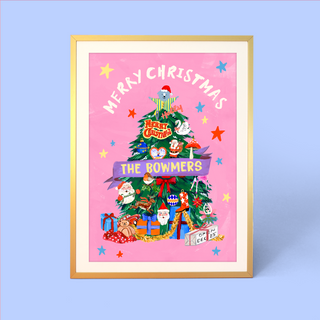 Merry Christmas Tree Personalised Print