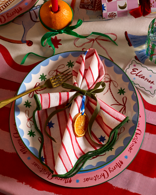 Stars & Stripe Christmas Napkins - Set Of 4