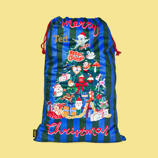 Christmas Tree Candy Stripe Velvet Santa Sack