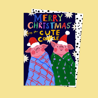 Merry Christmas To A Cute Couple Card