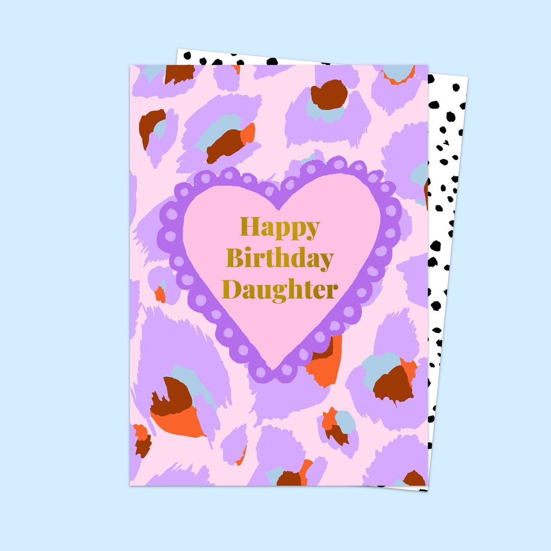 Leopard Heart Daughter Birthday Card