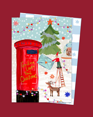 Elf Sending Love This Christmas Card