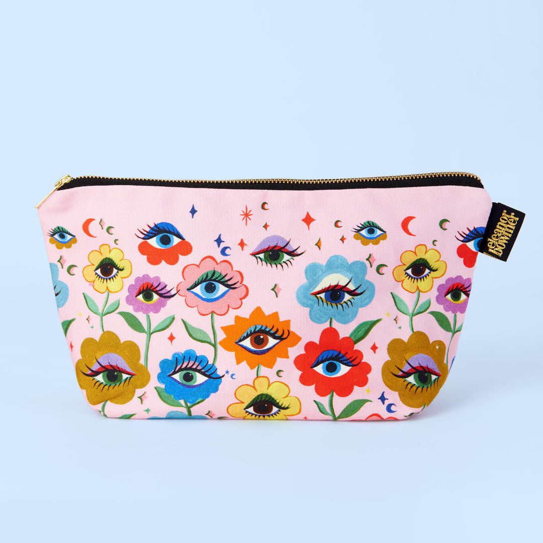 Flower Eyes Zip Bag
