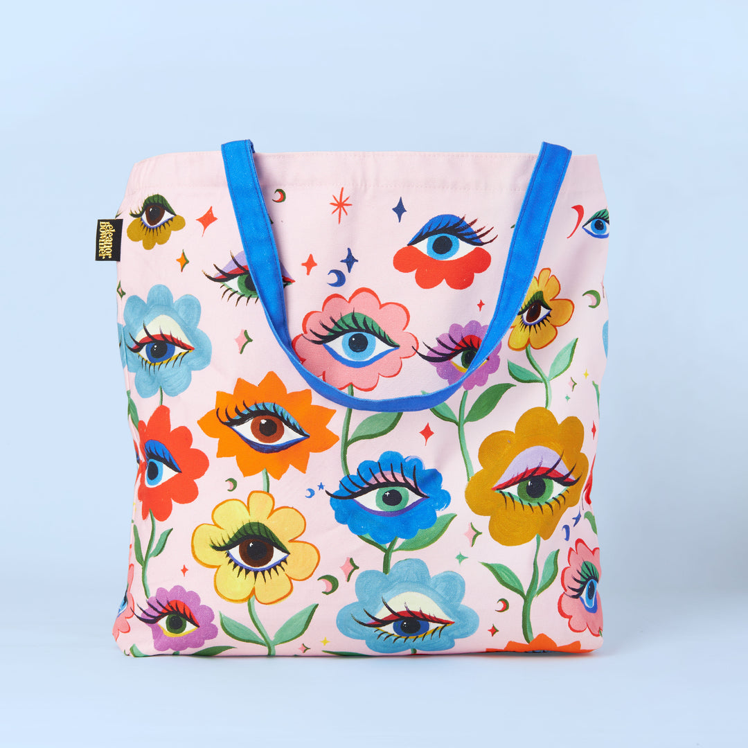 Flower Eyes Tote Bag