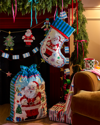 Jolly Santa Christmas Stocking