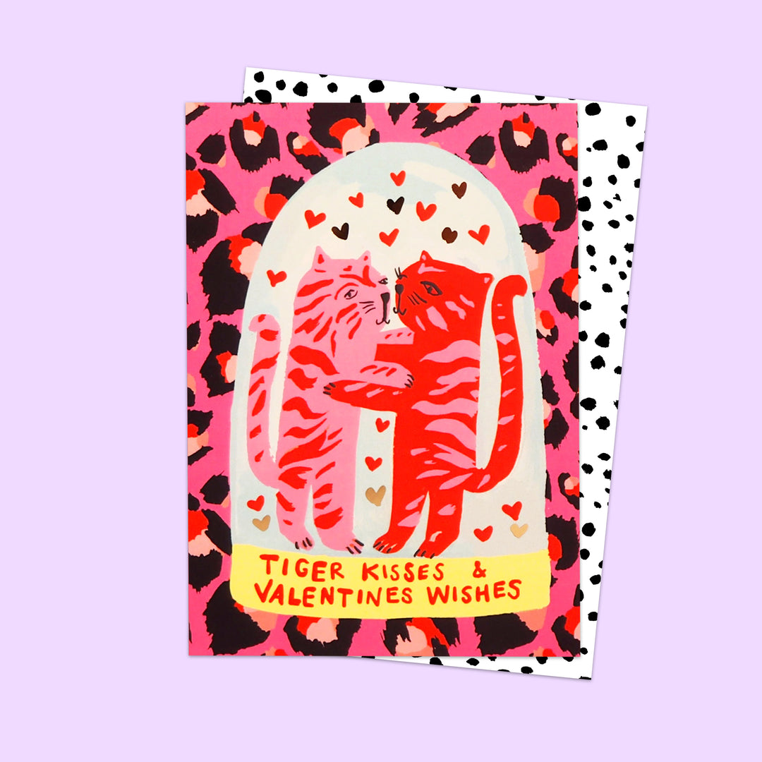 Tiger Wishes & Valentines Kisses Card