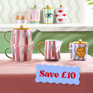 Electric Coast Palm Tea Set