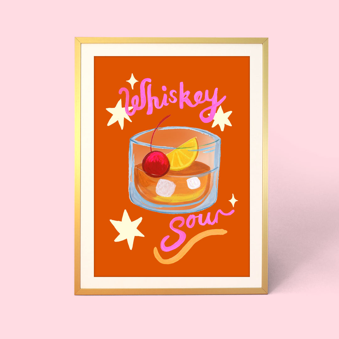 Whiskey Sour Cocktail Print