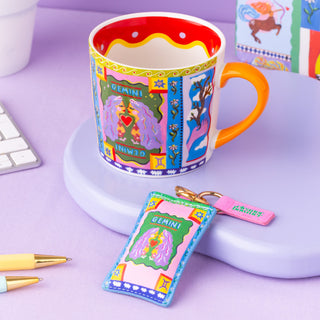 Gemini Zodiac Keyring