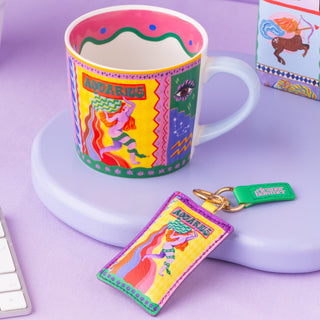 Aquarius Zodiac Keyring