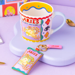 Aries Zodiac Keyring