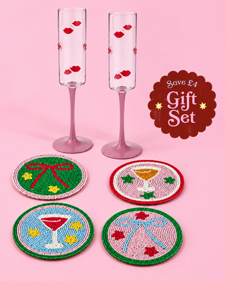 With Love Flutes & Coasters Gift Set