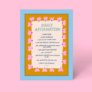 Daily Affirmations Framed Print