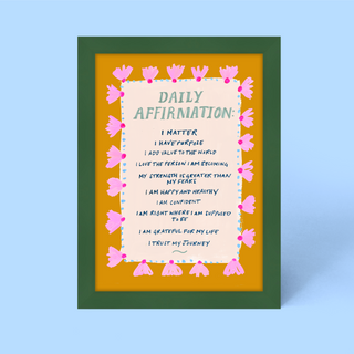 Daily Affirmations Framed Print