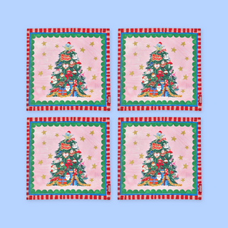 Christmas Tree Napkins - Set of 4