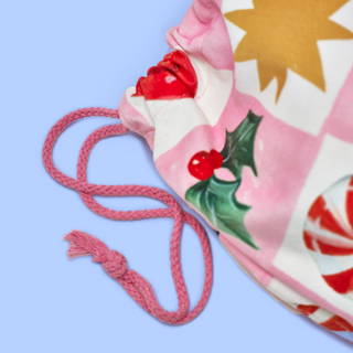 Kissmas Checkerboard Velvet Santa Sack