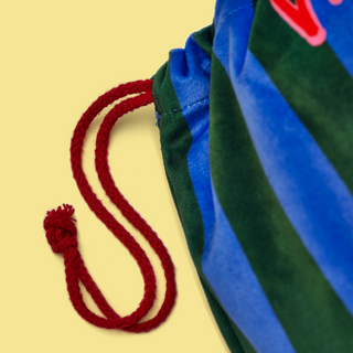 Christmas Tree Candy Stripe Velvet Santa Sack