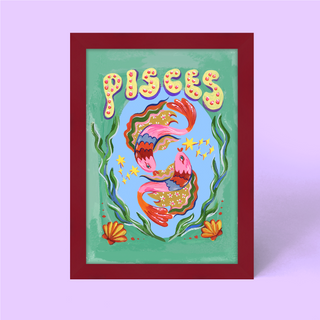Pisces Zodiac Framed Print