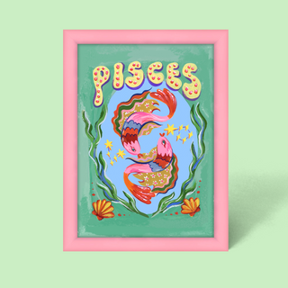 Pisces Zodiac Framed Print