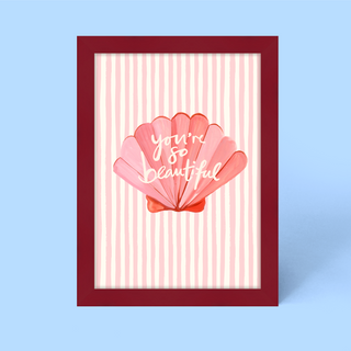 You're So Beautiful Shell Framed Print