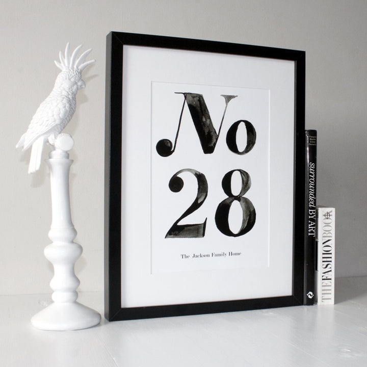House Number Personalised Print