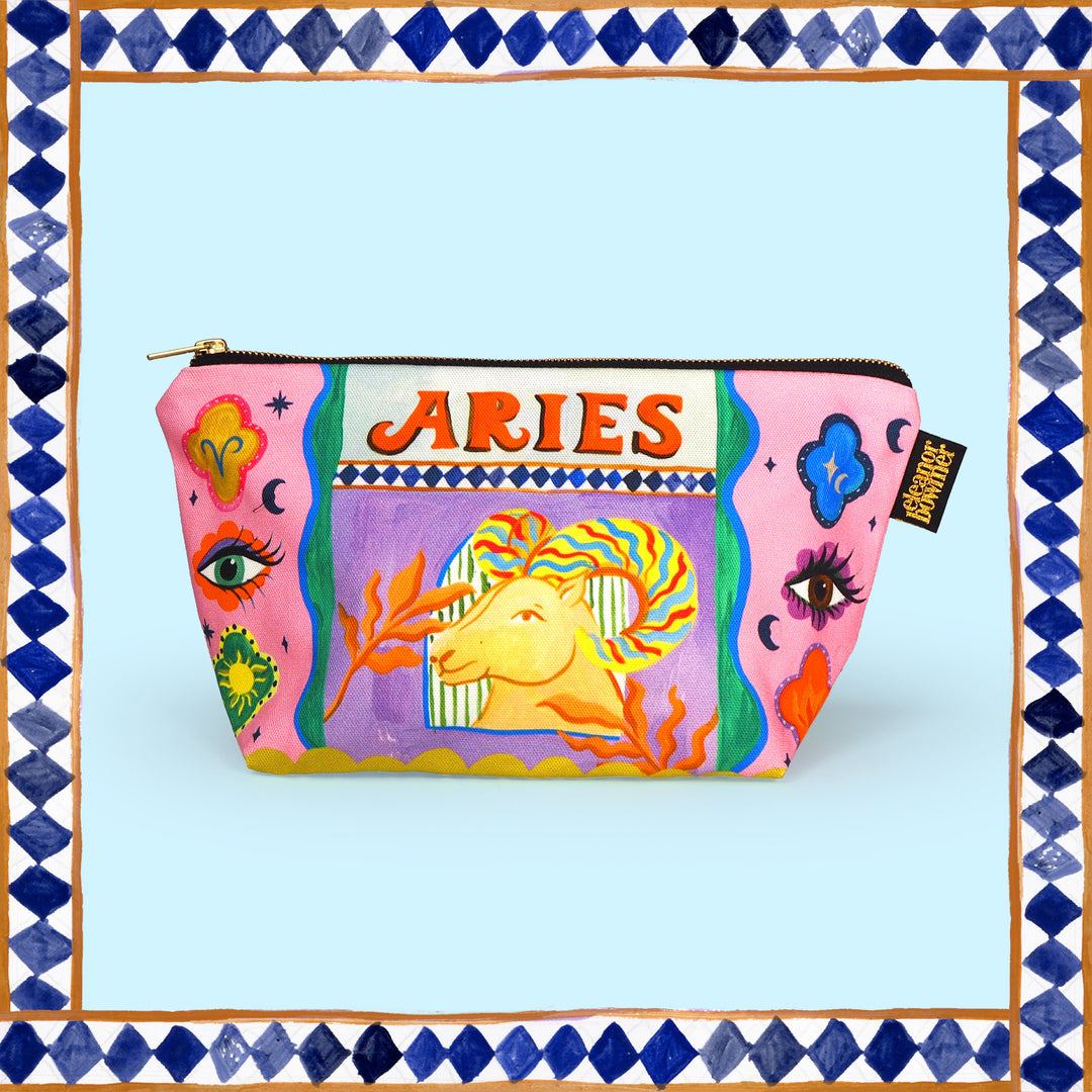 Aries Zodiac Zip Bag