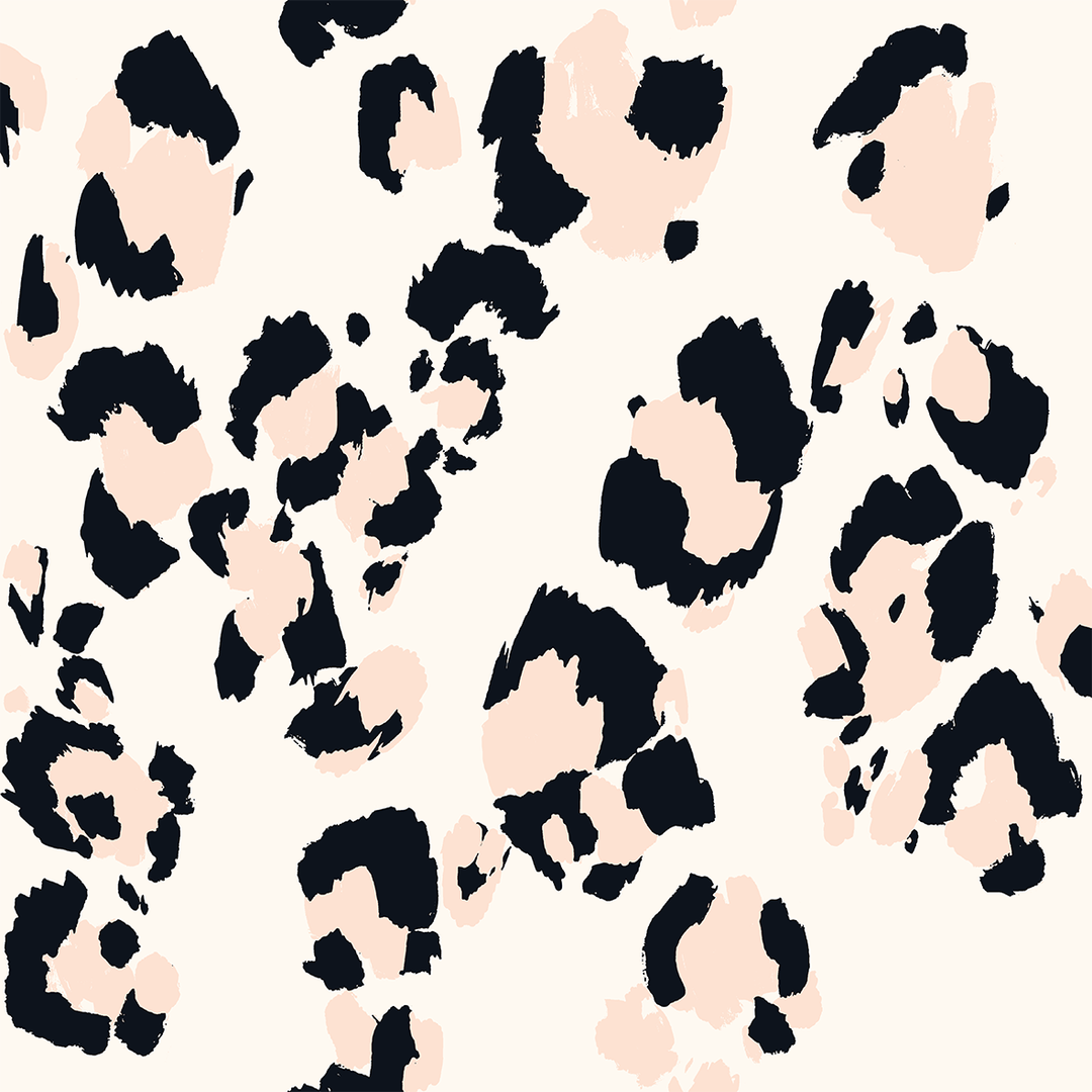 Pink & Black Leopard Print Wallpaper Sample