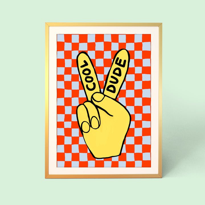 Cool Dude Checkerboard Print