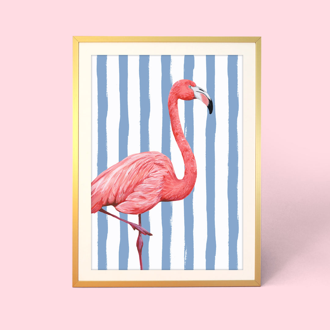 Flamingo Stripe Print – Eleanor Bowmer