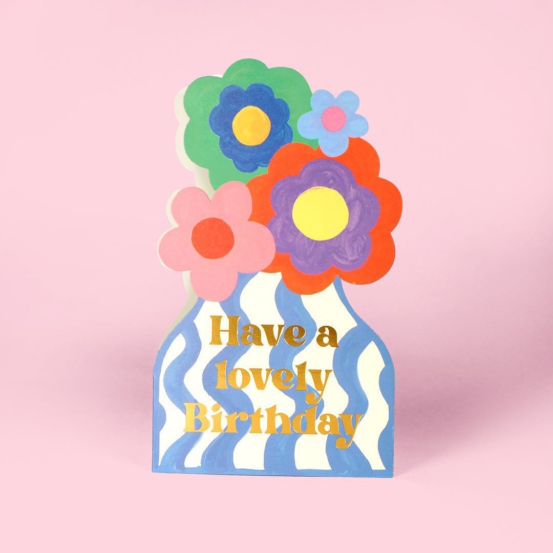 Flower Vase Shaped Card
