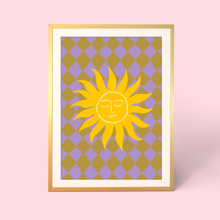 Golden Harlequin Sun Print
