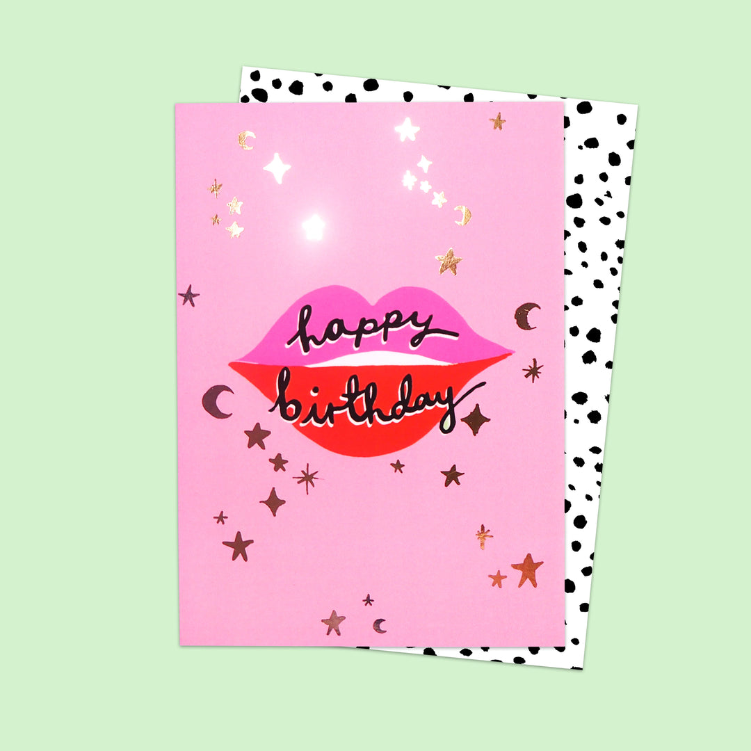Happy Birthday Lips Card